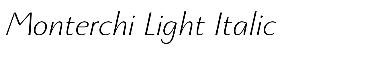 Monterchi Light Italic